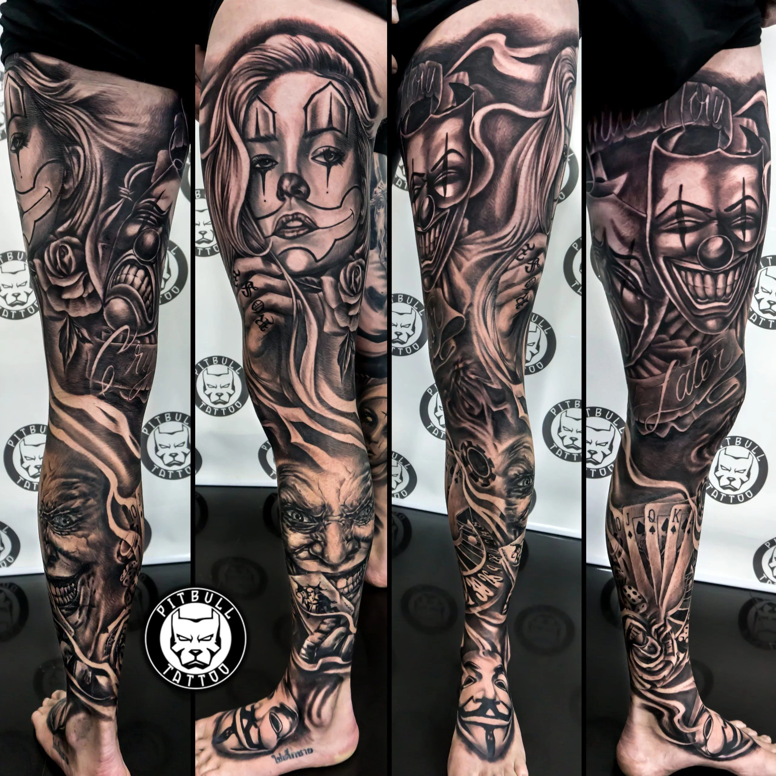 Traditional Black and Grey Sleeve Tattoo by Richie Clarke  Black and grey  tattoos sleeve Traditional tattoo black and grey Black and grey sleeve
