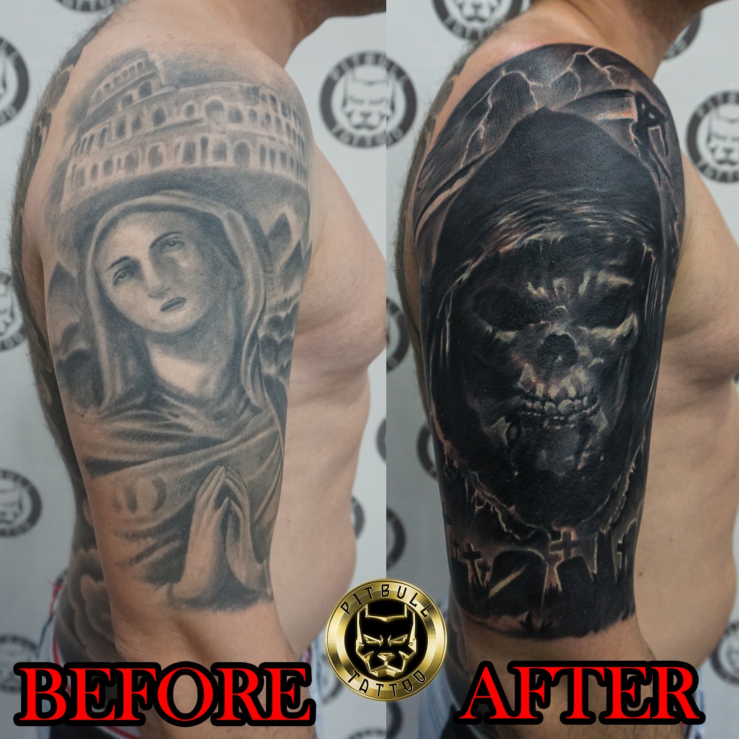 Cover up Indian Skull Tattoo Sharp Art Studios  Indian skull tattoos  Neck tattoo Cover up tattoos