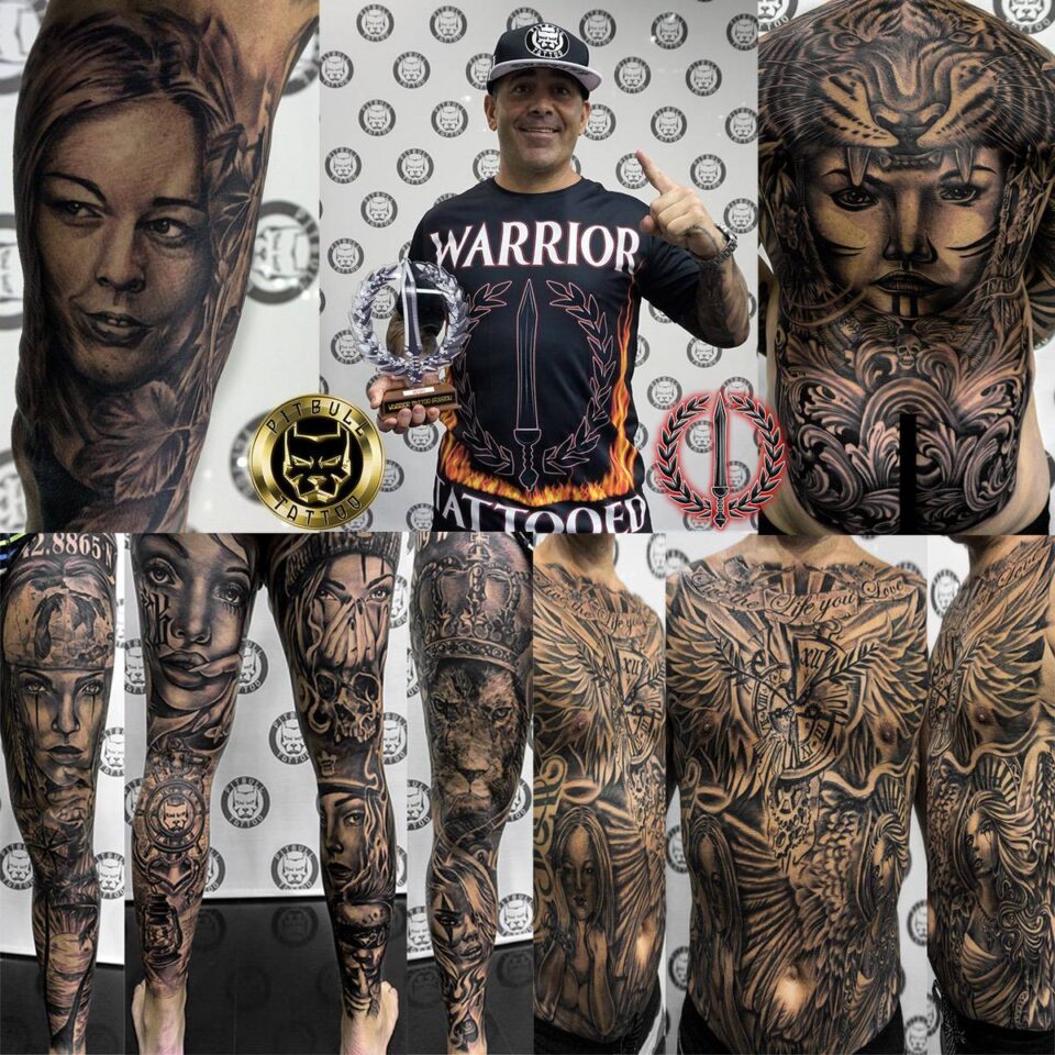 Dad who tattooed entire body black shares what he looked like before  87000 makeover  World News  Mirror Online
